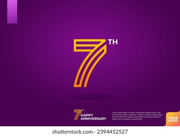 7th anniversary logotype with dark purple background