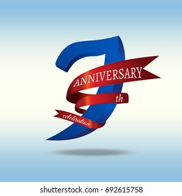 7th anniversary symbol vector.