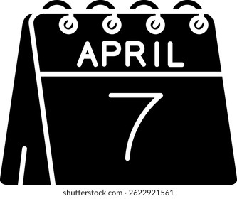 7th of April Line vector Icon Design