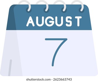 7th of August Line vector Icon Design
