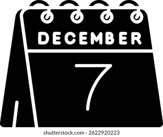7 de Diciembre Línea Vector Icon Design