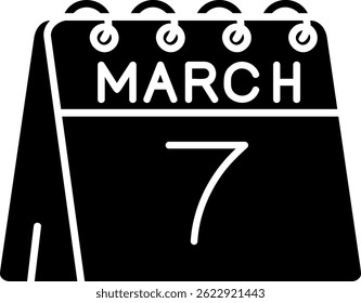 7th of March Line vector Icon Design