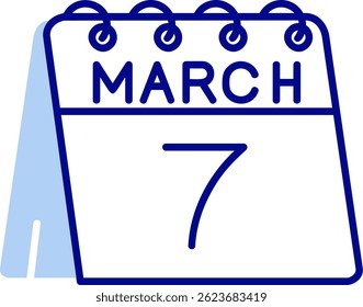 7th of March Line vector Icon Design