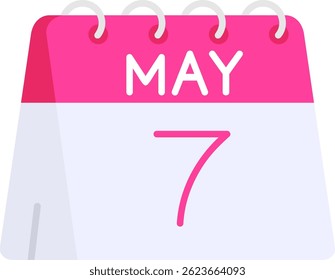 7th of May Line vector Icon Design