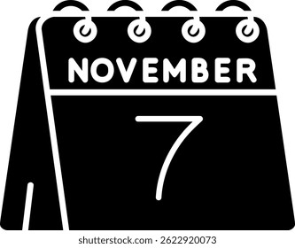7. November Line Vektor Icon Design