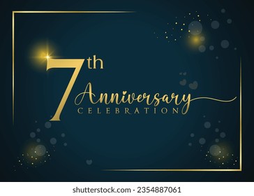 7th year anniversary celebration. Anniversary logo 