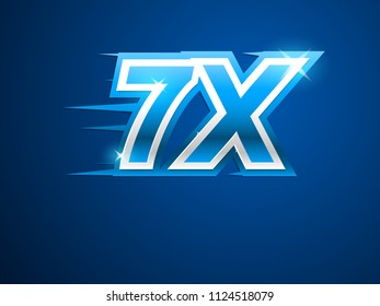 7x blue logo