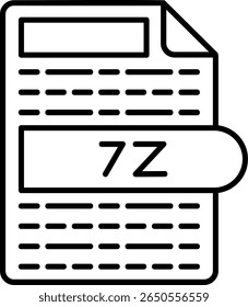 7Z Filled Style Icon Design