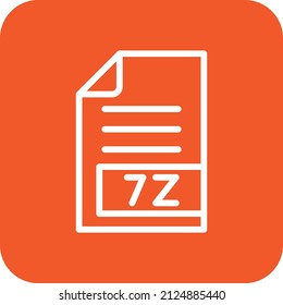 7Z Vector Icon Design Illustration