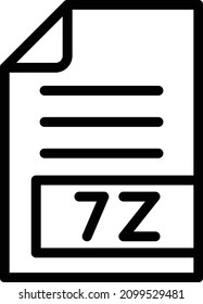 7Z Vector Icon Desing Illustration