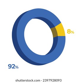 8 92 3d donut pie chart illustration eps vector 