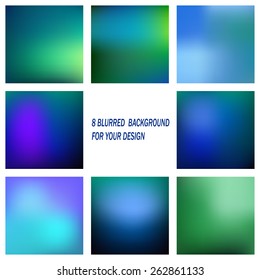 8 Abstract blurred blue background