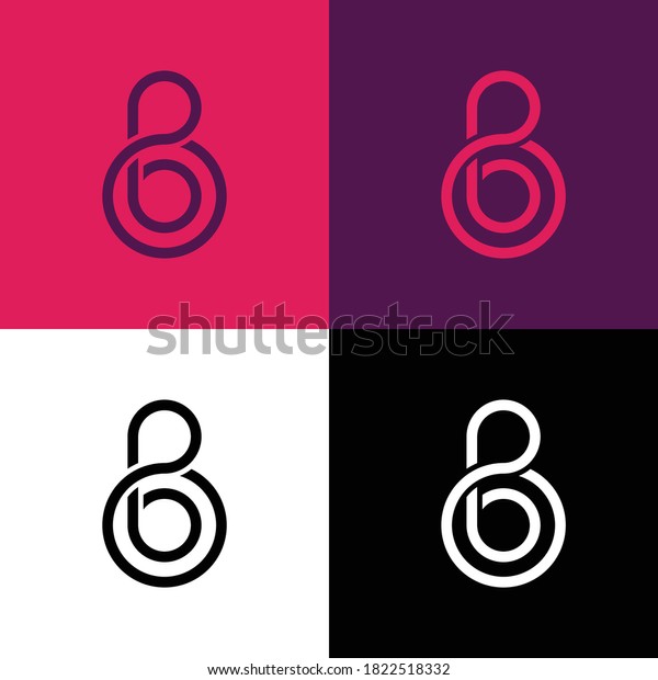 8 B Logo Monogram Simple Desgin: เวกเตอร์สต็อก (ปลอดค่าลิขสิทธิ์ ...