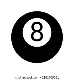 8 ball black vector icon on white background