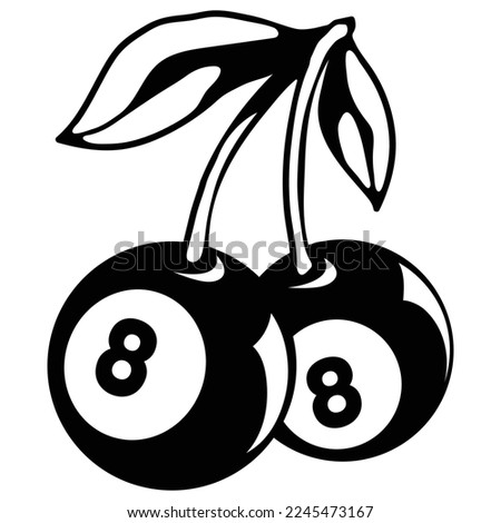 8 BALL CHERRY DESIGN BY VECTOR