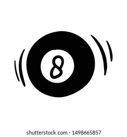 8 ball doodle vector hand drawing 