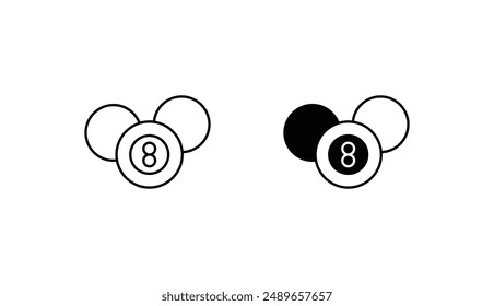 8 Ball icon design with white background stock illustration