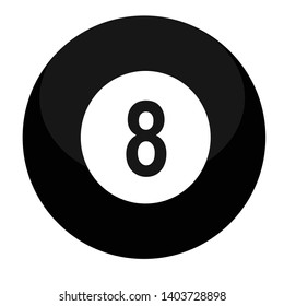 8 ball icon vector on a white background