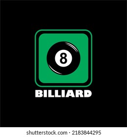 8 ball pool billiard vector logo design, suitable use for icon, symbol and element design