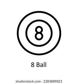 8 Vector de bolas   iconos de esquema. Material gráfico simple