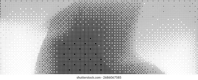 8 Bit bg negro con gradiente de píxeles y mapa de bits juego para el patrón de fondo de tramado. Tono de superposición y retro geométrico con la vieja ilustración de la rejilla de la degradación y del océano. Fondo de azulejos y grunge tv