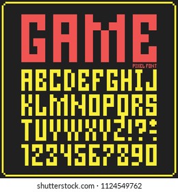 8 Bit Game Font Letters Pixel Alphabet Set 3
