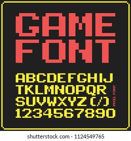 8 Bit Game Font Letters Pixel Alphabet Set 4