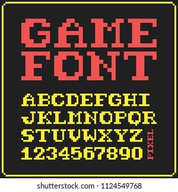 8 Bit Game Font Letters Pixel Alphabet Set 5