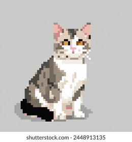 8 Bit Illustration of a Cat