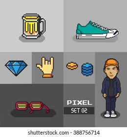 8 bit Pixel Character Street boy