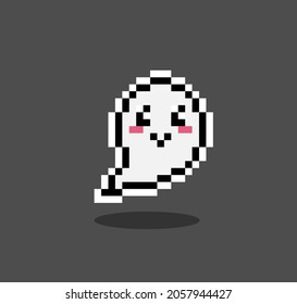 8 Bit Pixel Ghost Cute Flying Stock Vector (royalty Free) 2057944427 