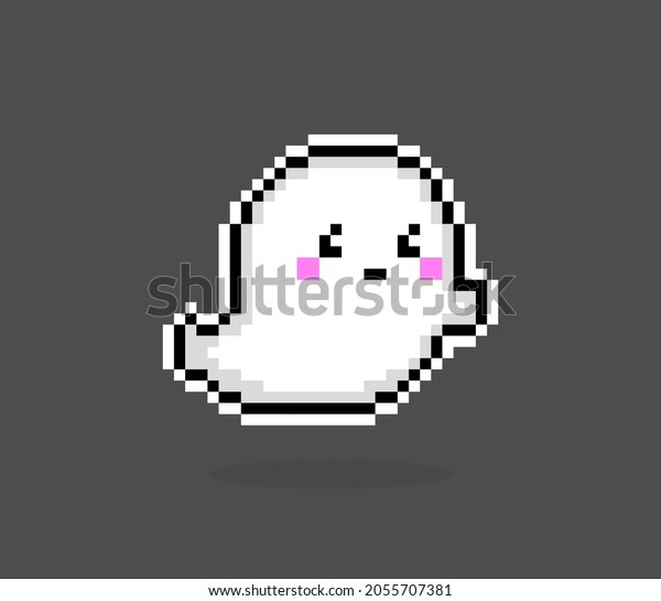 8 Bit Pixel Ghost Cute Flying Stock Vector (Royalty Free) 2055707381 ...