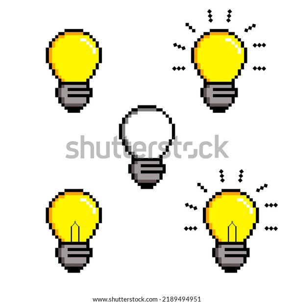 8 Bit Pixel Light Bulb Icon Stock Vector (Royalty Free) 2189494951 ...