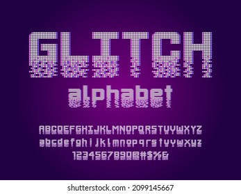 Diseño alfabético de 8 bits con mayúsculas, minúsculas, números y símbolo