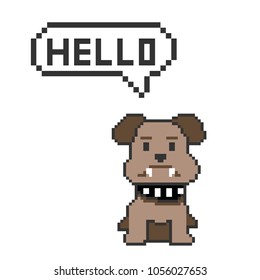 8 bit pixelart dog