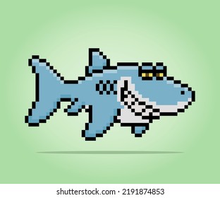 8 Bit Pixels Shark Animal Asset Stock Vector (Royalty Free) 2191874853 ...