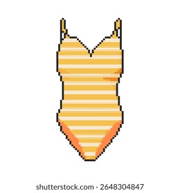 8 bit swimsuit icon. Pixel art object. Old school vintage game graphic