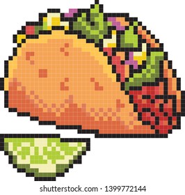 8 bit of taco - vector