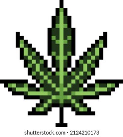 8 Bit Weed Leaf Pixel Art 库存矢量图（免版税）2124210173 | Shutterstock