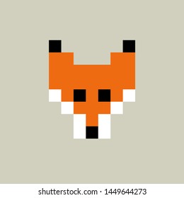 
8 bits  pixel fox  vector illustration