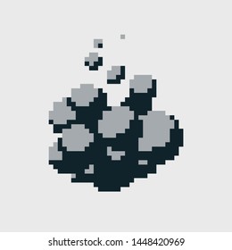 
8 Bits, Pixel Smoke Blast, Vector Illustration