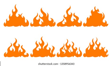 8 bonfire icon design element on white background