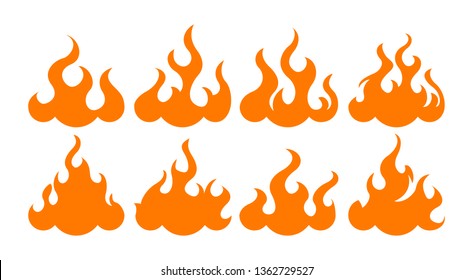 8 bonfire icon design element on white background