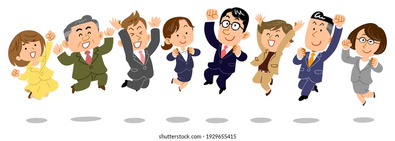 8 business team to jump
