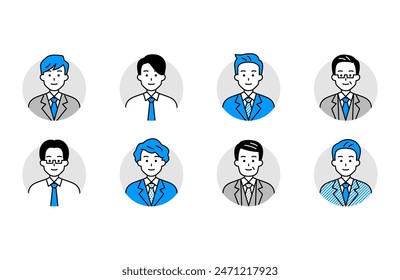 8 businessmen icon pattern (normal)