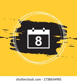 8 Calendar Icon Vector Illustration Eps10