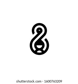 8 chair icon vector logo