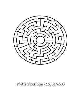 8 Korridor breites kreisförmiges Labyrinth ohne Lösung