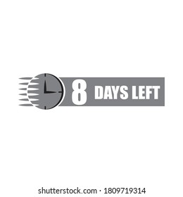 8 days left counter stamp