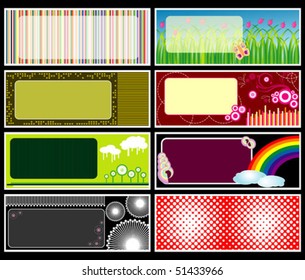 8 different banner design
